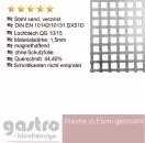 Lochblech Qg10-15 Stahl verzinkt 1,5mm stark Quardratloch geradlinig